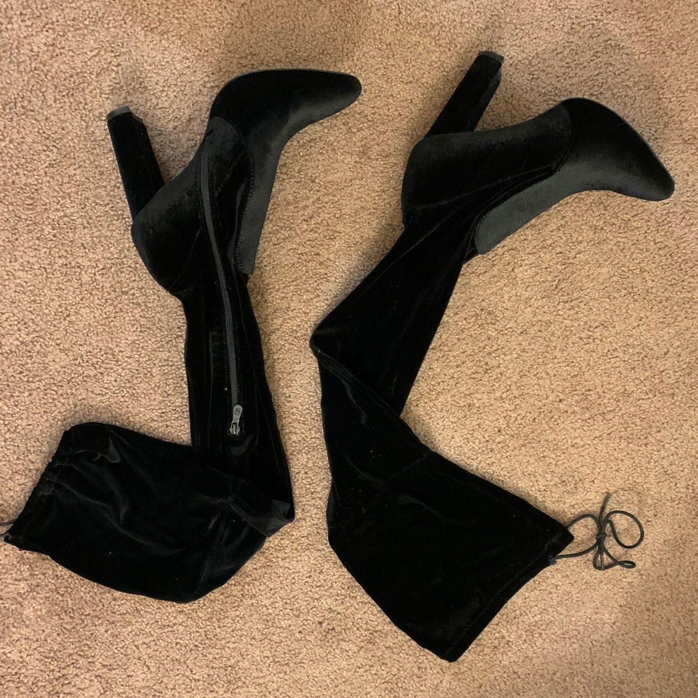 public desire over the knee boots black size 9